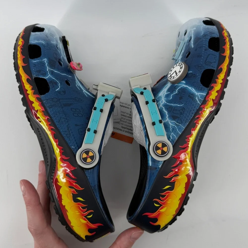 Crocs Back to The Future Classic Clogs Men 7/Women 9 Jibbitz Light Up 211503-90H